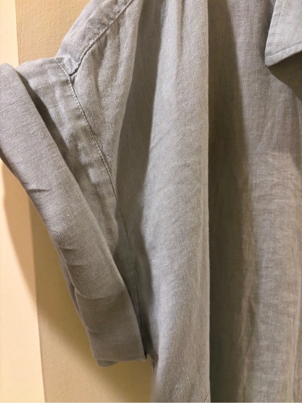 Lauren Ralph Lauren Pale Blue‎ Linen Button-Front Tunic - Picture 2 of 7